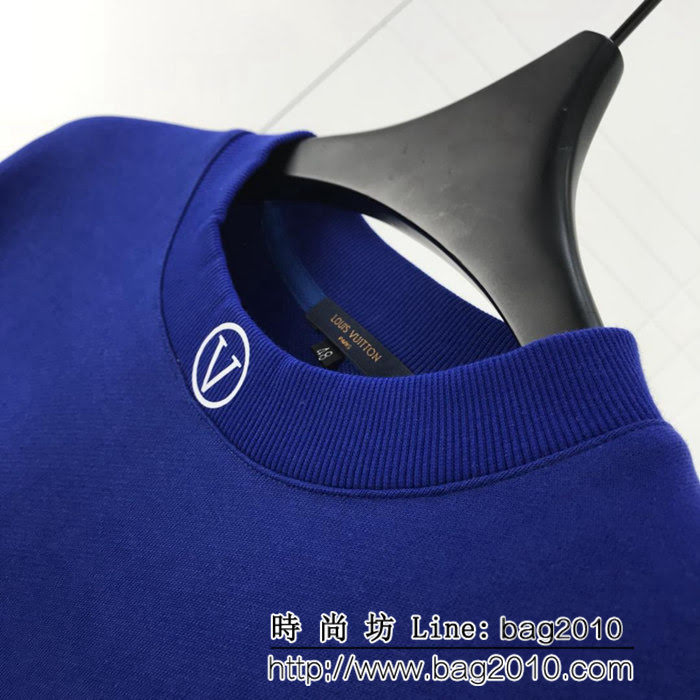 LV路易威登 18FW秋冬新款 領口小V字母 背後logo印花 純棉衛衣 情侶款 ydi1711